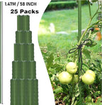 Xiny Tool Garden Stakes, 25 Pack Steel Plant Garden Tomato Stakes - Image 2