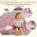 Qaba Kids Patio Swing, 2-Seater Outdoor Porch Swing Chair - Image 6