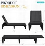 Greesum Outdoor Chaise Lounge Chairs Set of 2 - Image 2