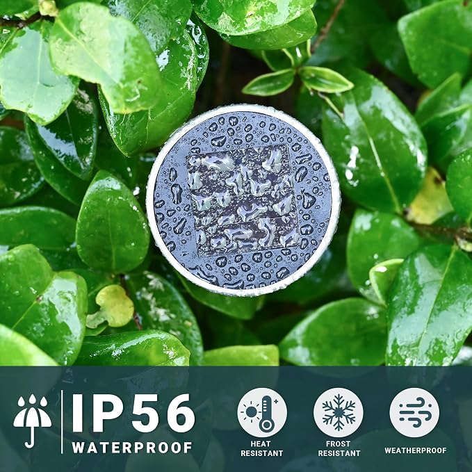 SOLPEX Solar Garden Lights Outdoor, 6 Color 12 Pack Stainless Steel Led Pathway - Image 6