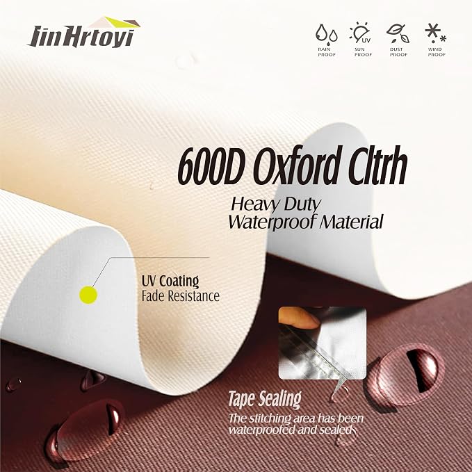 JinHrtoyi 2-Seater Patio Loveseat Cover, 60Wx38Dx35H inches Outdoor Furniture - Image 5