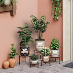5 Pack Plant Stand Indoor Outdoor, Flower Pot Stand Plant Rack - Image 3