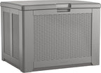Rubbermaid Medium Resin Outdoor Storage Deck Box Weather Resistant Gray Deck by Rubbermaid