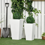 Outsunny 2-Pack Outdoor Planter Set, Flower Pots - Image 2