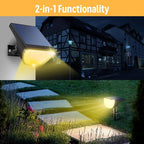 Solar Lights Outdoor Waterproof IP65, Solar Powered 76 LED 3 Lighting Modes - Image 4