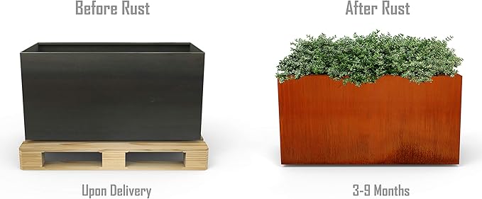 Plantercraft Corten Steel Planter 84x24x30 | Large Rectangular Planters - Image 7