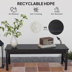 Outsunny Outdoor Bench, Backless Garden Loveseat - Image 5