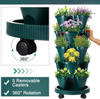 Umigy 2 Set 5 Tier Stackable Planters Vertical Garden Planters - Image 4