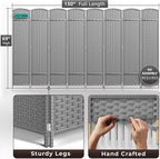 Sorbus 8 Panel Room Divider 6 ft. Tall - Image 5