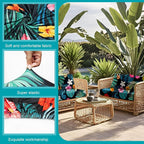 12 Pcs Stretch Patio Cushion Covers, Outdoor Couch Covers Replacement, Outdoor - Image 3
