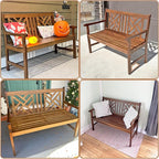 Sophia & William Outdoor Bench Garden Bench Wood 47", Patio Dining Bench - Image 6