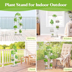 iDavosic.ly 4 Tier Plant Stand Indoor Outdoor, Tiered Corner Multiple Flower - Image 2