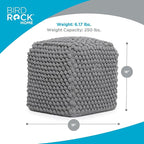 BIRDROCK HOME Buds Pouf Foot Stool Ottoman - Image 2