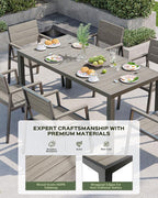 7-Piece Outdoor Dining Set, Aluminum Dining Table Set - Image 2