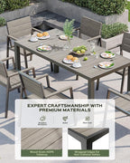 5-Piece Outdoor Dining Set, Aluminum Dining Table Set - Image 2