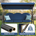 3 Seat Outdoor Porch Patio Swing - Image 3