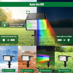 Solar Spot Lights Outdoor with 7 Lighting Modes RGB, 4 Pack Solar Color - Image 4