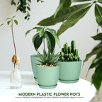 Utopia Home - Plant Pots Indoor - 7/6.6/6/5.3/4.8 Inches Home Decor Flower Pots - Image 2
