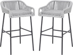 Christopher Knight Home Sivir Outdoor Barstool Set of 2, Patio Woven Rope Bar - Image 8