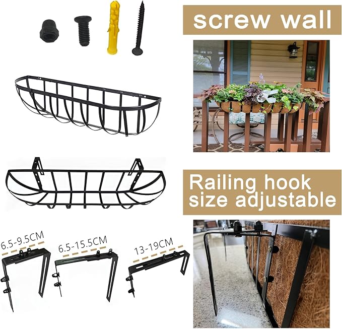 2pack 36-inch Window Sill Window Railing Planters - Image 5