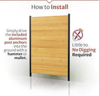 5ft H x 3.2ft W No Dig Enclo Fairmont Cedar Wood Privacy Screen, Great to Hide - Image 4