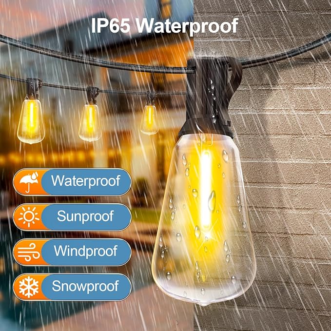 Outdoor String Led Patio Lights - 150Ft 45M Outside Waterproof Light ST38 - Image 3