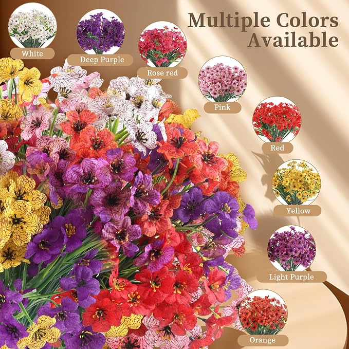 24 Yellow Bundles Artificial Flowers - Image 3