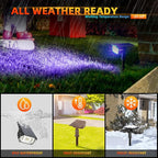 Solar Outdoor Lights, 40 LEDs Color Changing RGB Solar Landscape Path Lights - Image 2
