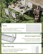 GREENVINES Outdoor Dining Table | 67’’ | HDPE | Rectangle Tables - Image 3