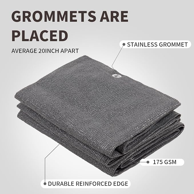 LOVE STORY Custom Size 2'6''x20' Dark Grey Balcony Privacy Screen, UV Block - Image 6