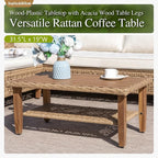 Sophia & William Boho Rattan Patio Sectional Set - Image 5