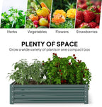 Outsunny Galvanized Raised Garden Bed, - Image 3