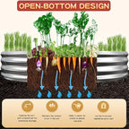 Durable Round Galvanized Steel Raised Garden Bed - Image 2
