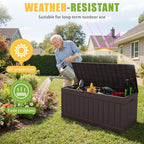 Greesum Outdoor Storage Box 82 Gallon Storage Bin - Image 3