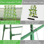 32 x 53 Inch Cucumber Trellis for Climbing Plants Outdoor A-Frame Garden - Image 5