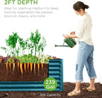 Best Choice Products 8x2x2ft Raised Outdoor Metal Garden Bed, Deep Root Box - Image 4