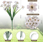 24 White Bundles Artificial Flowers - Image 2