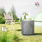 HOMCOM 2.6 Gal Outdoor Cooler Side Table, 3-in-1 Cool Coffee Table - Image 2