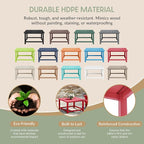 WestinTrends Malibu Low Outdoor HDPE Square Patio Coffee Table - Image 6