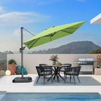 PURPLE LEAF 9 Feet Patio Umbrella Outdoor Cantilever Square Umbrella Aluminum by PURPLELEAF
