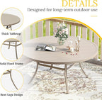 VICLLAX 60" Outdoor Round Patio Table - Image 4