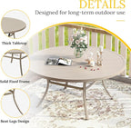 VICLLAX 63" Outdoor Round Patio Table - Image 4