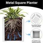 Large Outdoor Planter 26" L x 26" W x 26" H, Metal Square Planter - Image 3