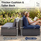 NICESOUL 9 Piece Large Outdoor Patio Furniture Set - Image 7