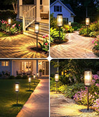 Solar Pathway Lights Outdoor, 6 Pack Upgraded Solar Lights Outdoor Waterproof - Image 8