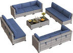 12-Seat Modular Patio Furniture Set – Outdoor Wicker Sectional Sofa - Image 9