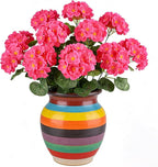 Artificial Geraniums Flowers for Outdoors, 6 Bundles Realistic Silk Fake - Image 4