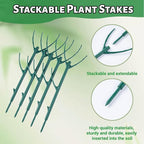 5 Pack Adjustable Plant Support Stakes, Stackable Plant Support Pole - Image 5