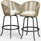 YITAHOME Counter Height Bar Stools Set of 2, Outdoor Bar Stools - Image 9