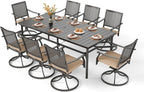 PHI VILLA 9 Pieces Outdoor Dining Set by PHIVILLAThepioneerofcomfortablehouseholdsupplies
